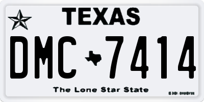 TX license plate DMC7414
