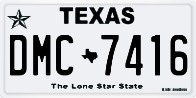 TX license plate DMC7416