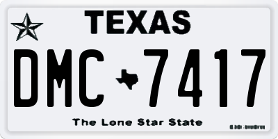 TX license plate DMC7417