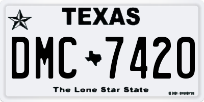 TX license plate DMC7420