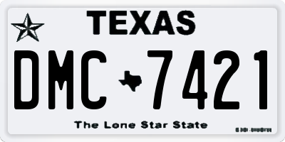 TX license plate DMC7421