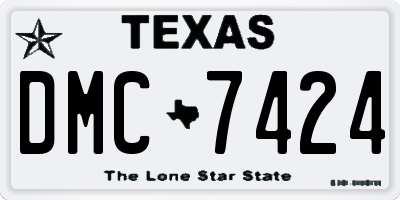 TX license plate DMC7424