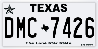 TX license plate DMC7426