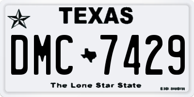 TX license plate DMC7429