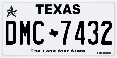 TX license plate DMC7432