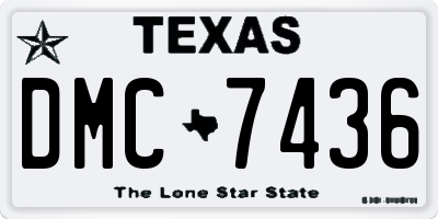 TX license plate DMC7436