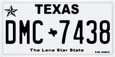 TX license plate DMC7438