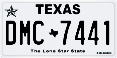 TX license plate DMC7441
