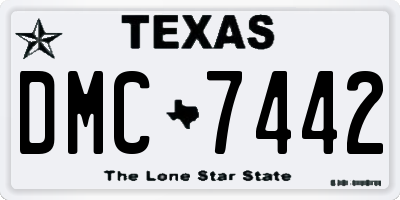 TX license plate DMC7442