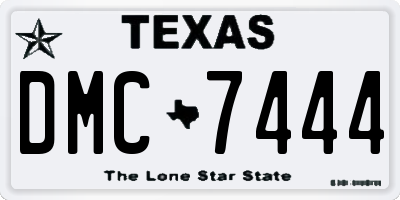TX license plate DMC7444