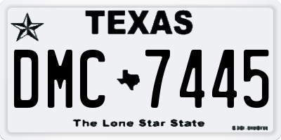 TX license plate DMC7445
