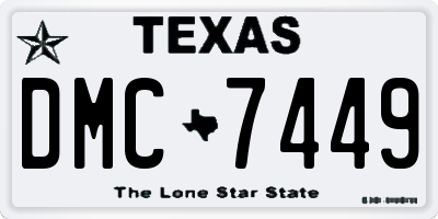 TX license plate DMC7449