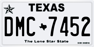 TX license plate DMC7452