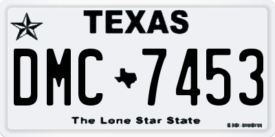 TX license plate DMC7453