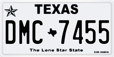 TX license plate DMC7455