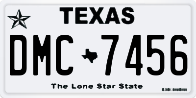 TX license plate DMC7456
