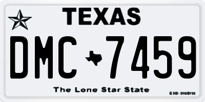 TX license plate DMC7459