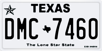 TX license plate DMC7460