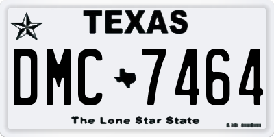 TX license plate DMC7464