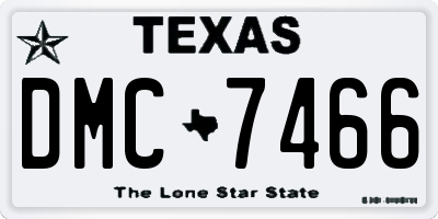 TX license plate DMC7466