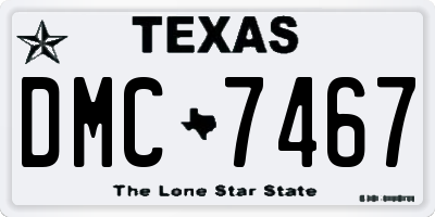 TX license plate DMC7467