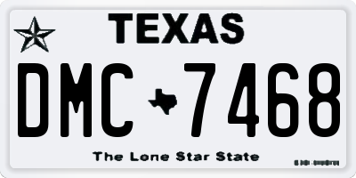 TX license plate DMC7468