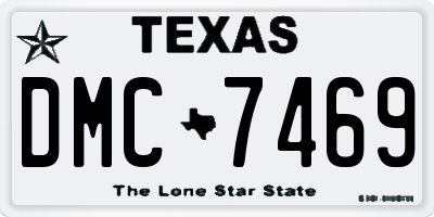 TX license plate DMC7469