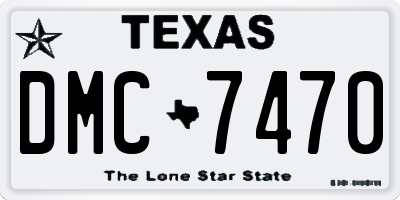 TX license plate DMC7470