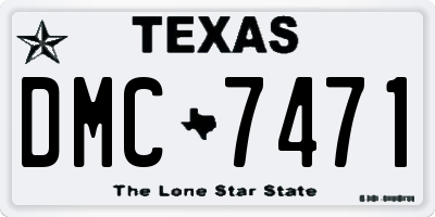 TX license plate DMC7471