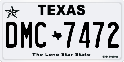 TX license plate DMC7472