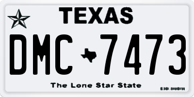 TX license plate DMC7473