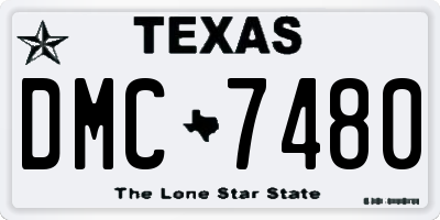 TX license plate DMC7480