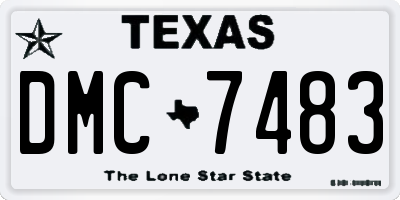 TX license plate DMC7483