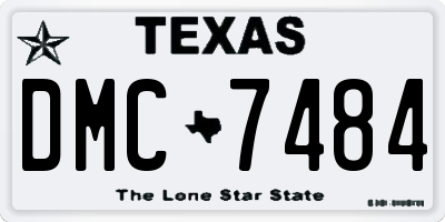 TX license plate DMC7484