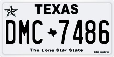 TX license plate DMC7486