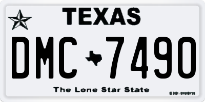 TX license plate DMC7490