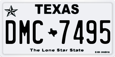 TX license plate DMC7495