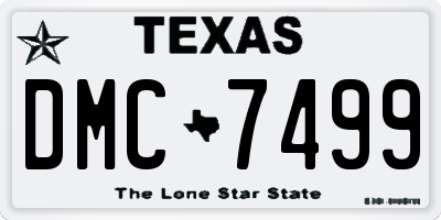 TX license plate DMC7499