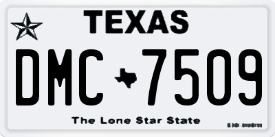 TX license plate DMC7509