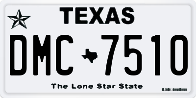 TX license plate DMC7510