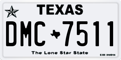 TX license plate DMC7511