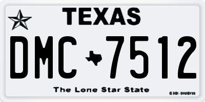 TX license plate DMC7512