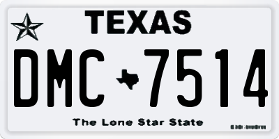 TX license plate DMC7514
