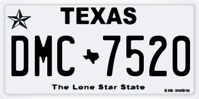 TX license plate DMC7520