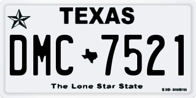 TX license plate DMC7521