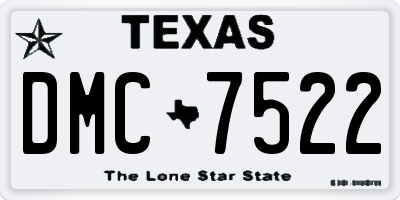TX license plate DMC7522