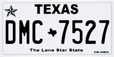 TX license plate DMC7527