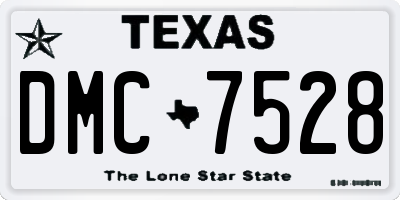 TX license plate DMC7528