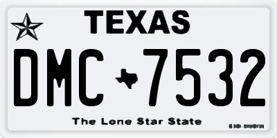 TX license plate DMC7532