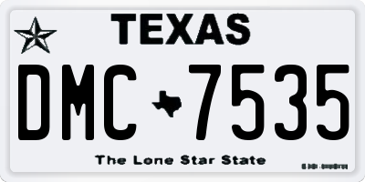 TX license plate DMC7535